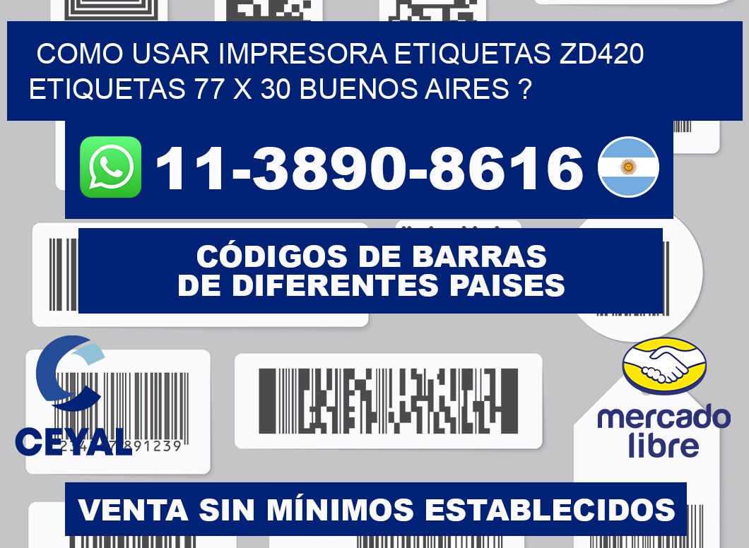 como usar impresora etiquetas zd420 etiquetas 77 x 30 Buenos Aires ?