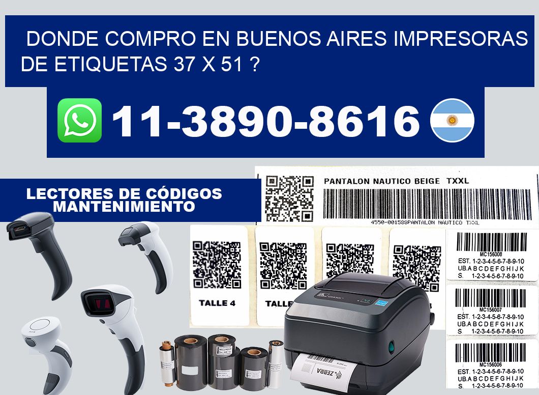 donde compro en buenos aires impresoras de etiquetas 37 x 51 ?