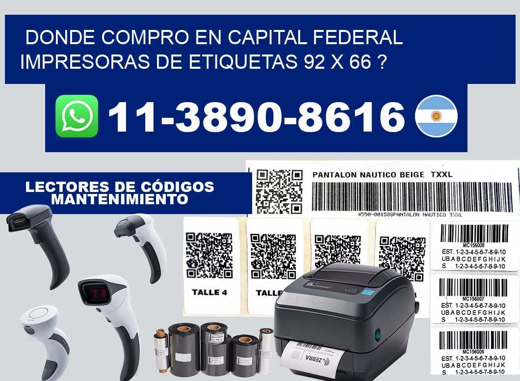 donde compro en capital federal impresoras de etiquetas 92 x 66 ?