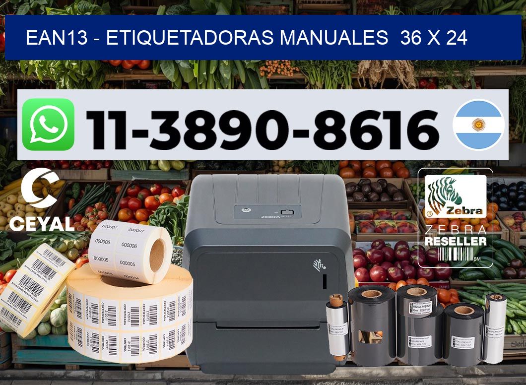 ean13 - Etiquetadoras Manuales  36 x 24