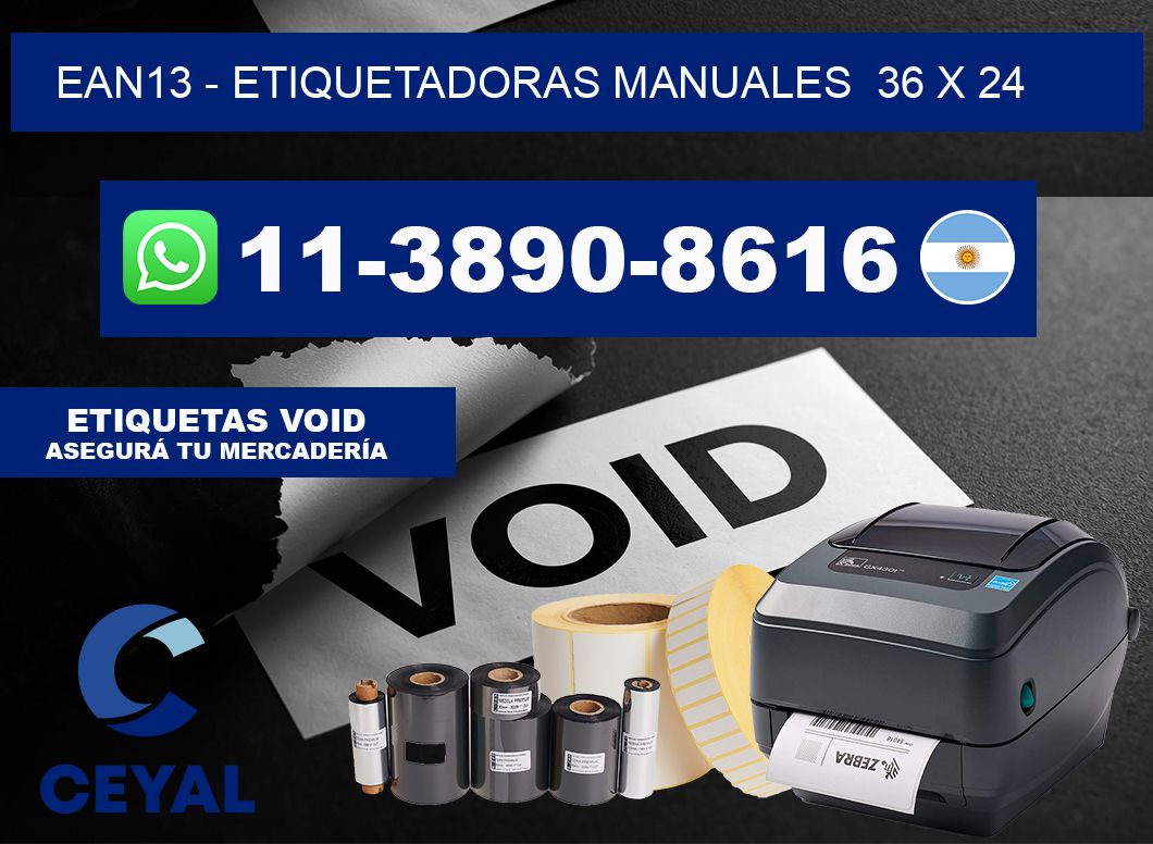 ean13 - Etiquetadoras Manuales  36 x 24