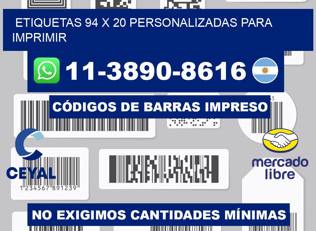 etiquetas 94 x 20 personalizadas para imprimir