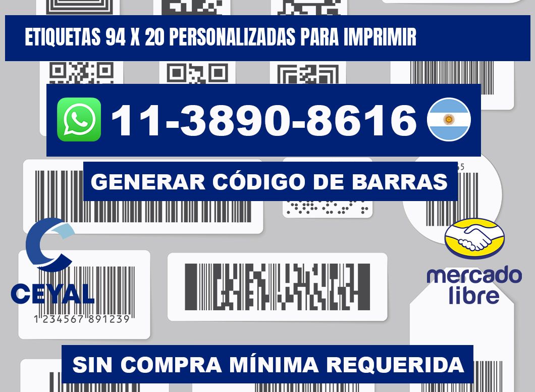 etiquetas 94 x 20 personalizadas para imprimir