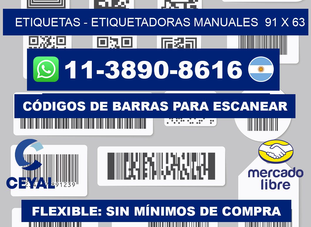 etiquetas - Etiquetadoras Manuales 91 x 63
