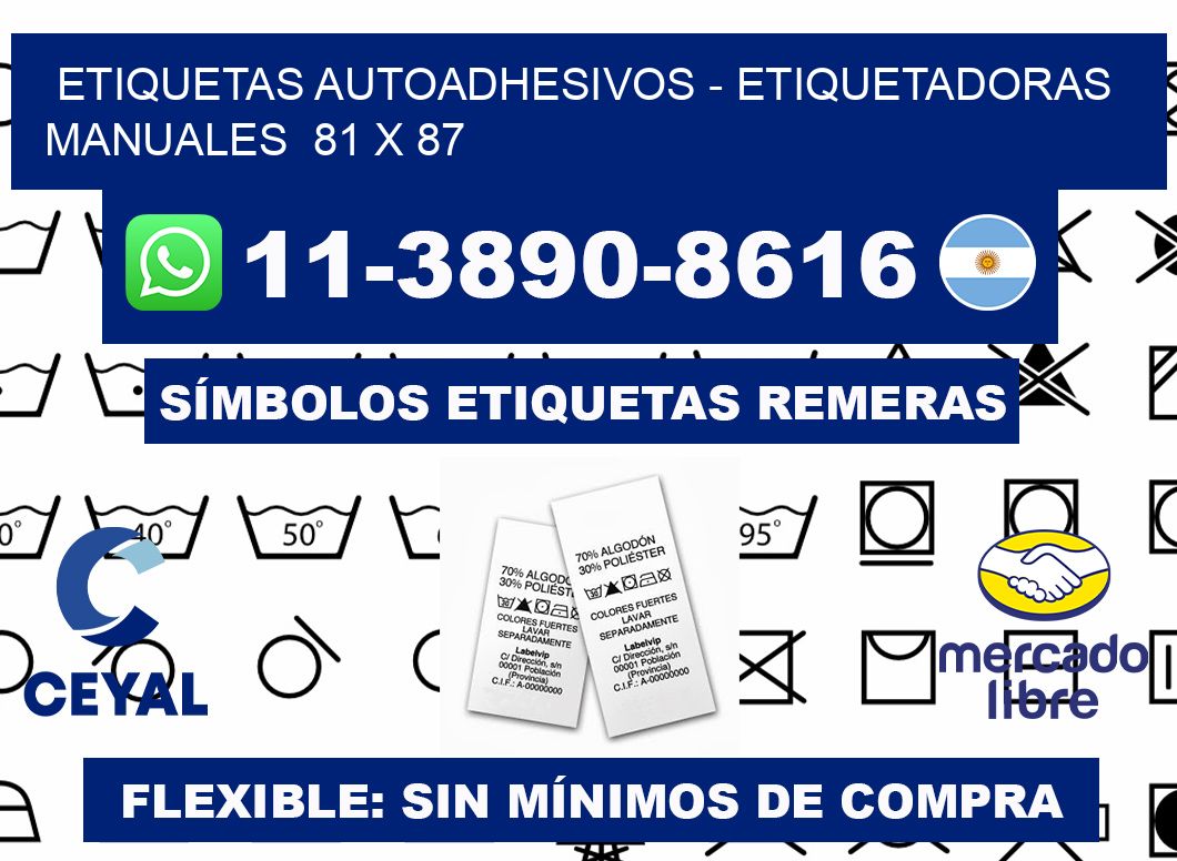 etiquetas autoadhesivos - Etiquetadoras Manuales  81 x 87