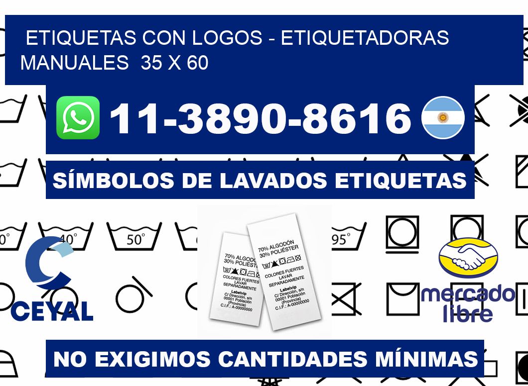 etiquetas con logos - Etiquetadoras Manuales  35 x 60