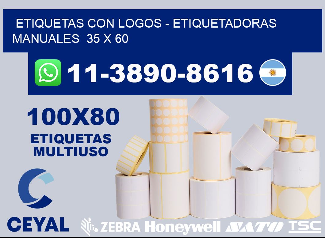 etiquetas con logos – Etiquetadoras Manuales  35 x 60