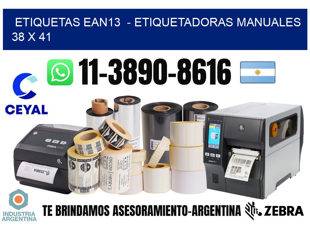 etiquetas ean13 - Etiquetadoras Manuales 38 x 41