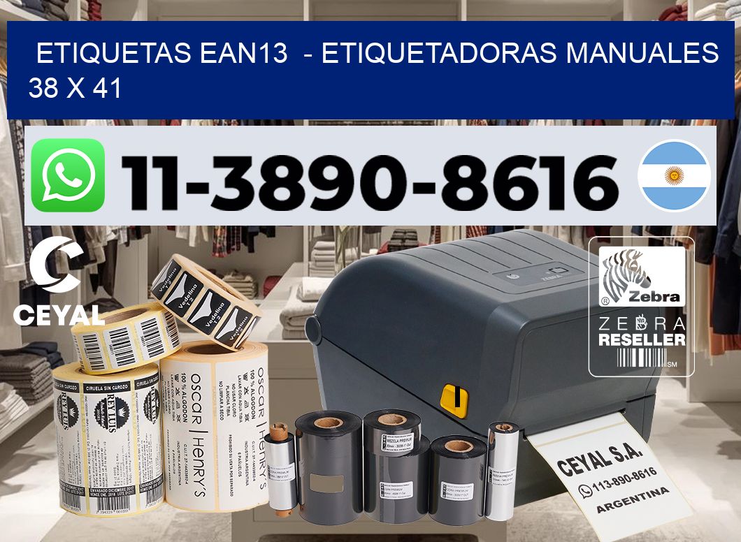 etiquetas ean13 - Etiquetadoras Manuales 38 x 41