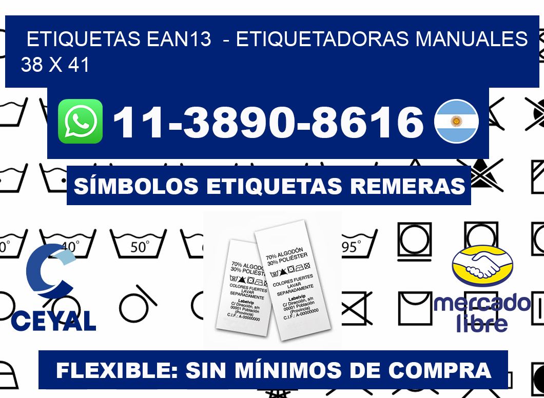 etiquetas ean13 - Etiquetadoras Manuales 38 x 41