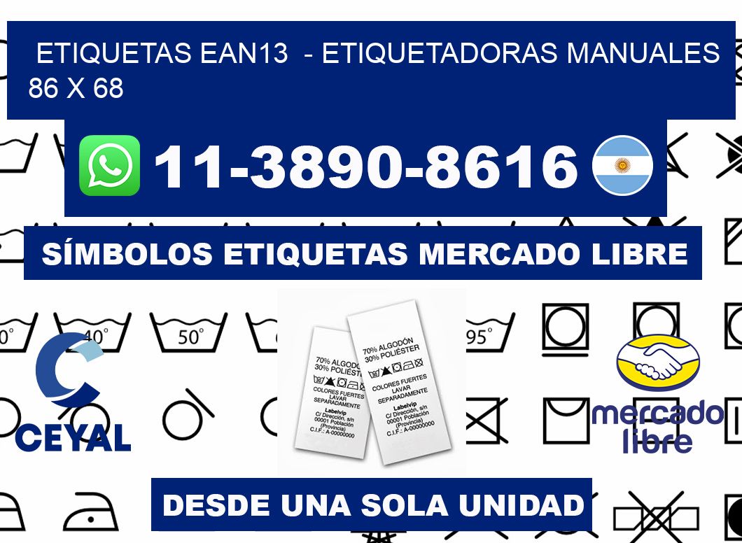etiquetas ean13 - Etiquetadoras Manuales 86 x 68