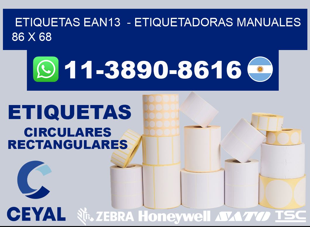 etiquetas ean13 - Etiquetadoras Manuales 86 x 68