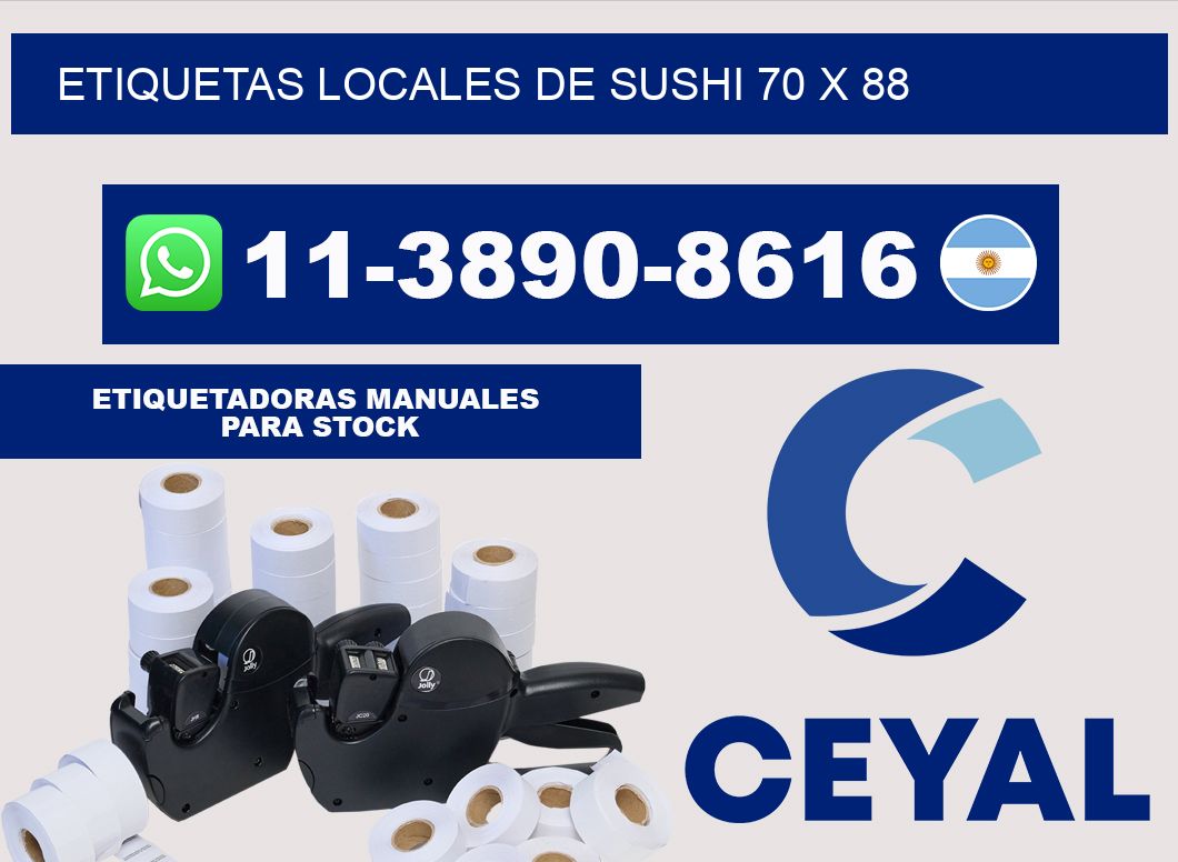 etiquetas locales de sushi 70 x 88