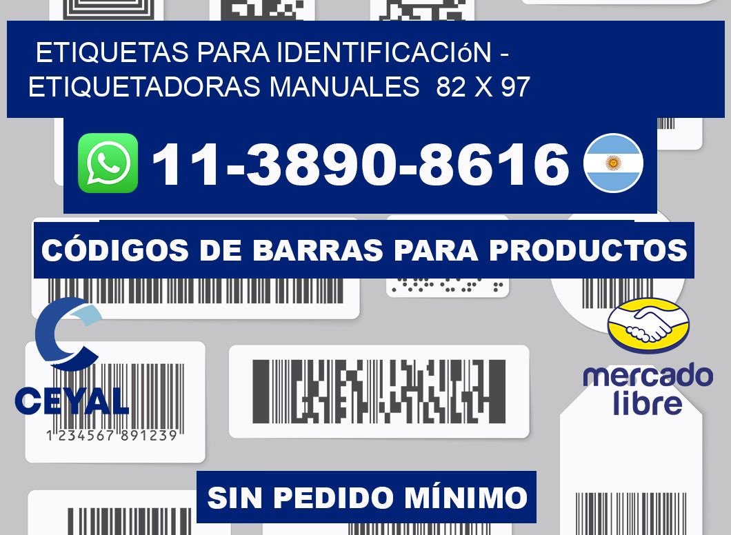 etiquetas para identificación - Etiquetadoras Manuales 82 x 97