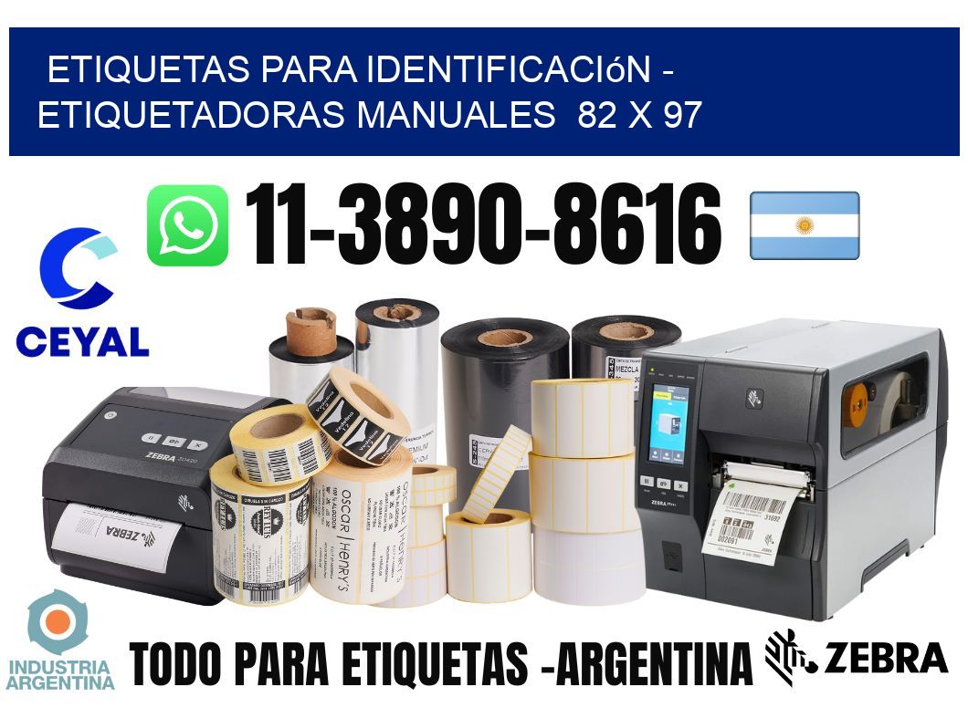 etiquetas para identificación - Etiquetadoras Manuales 82 x 97
