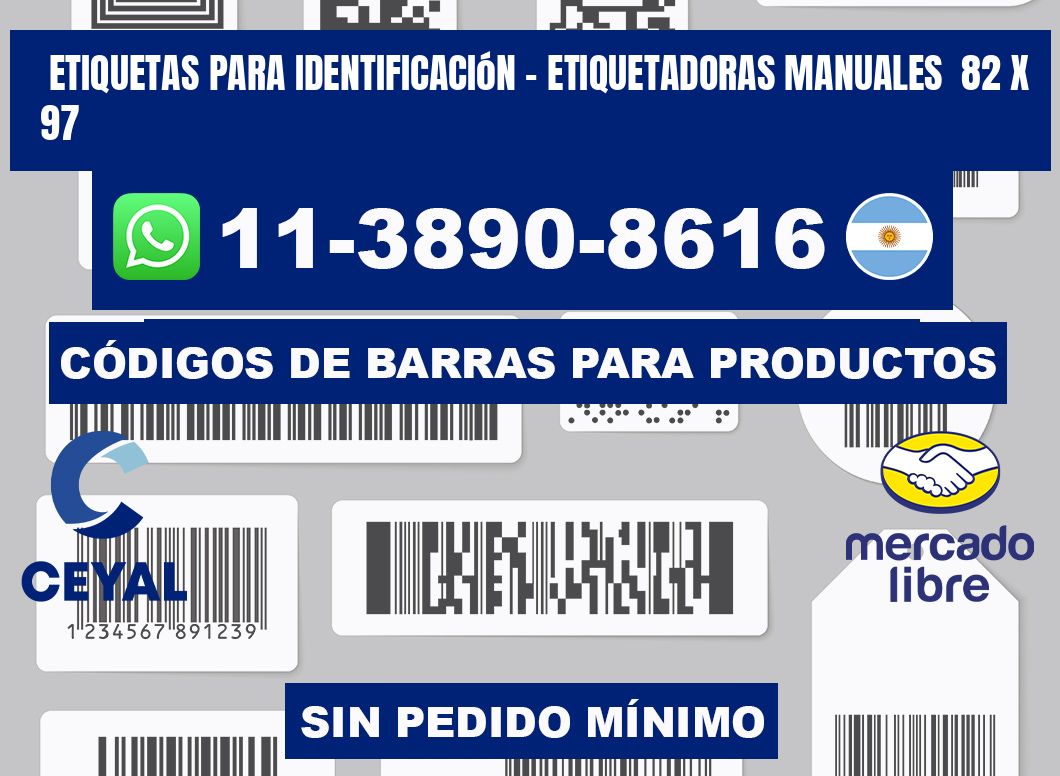 etiquetas para identificación - Etiquetadoras Manuales 82 x 97