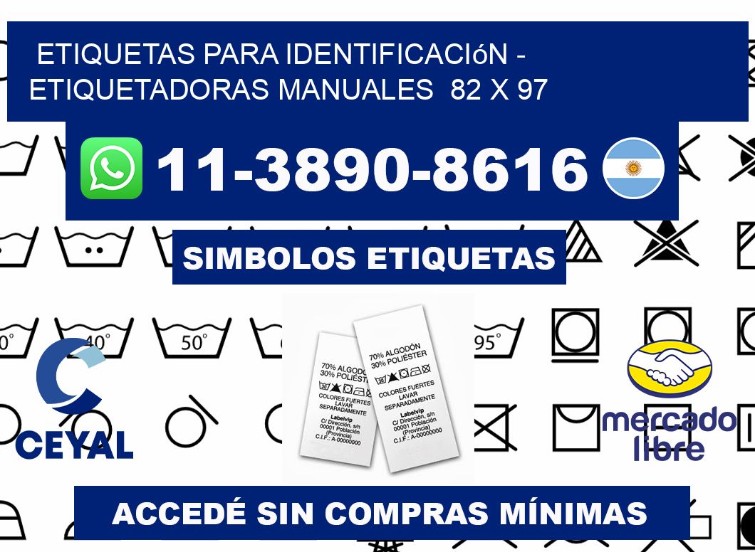 etiquetas para identificación - Etiquetadoras Manuales 82 x 97