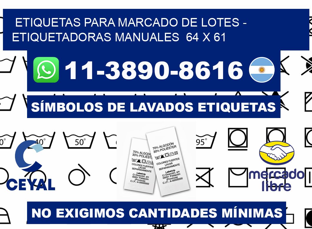 etiquetas para marcado de lotes - Etiquetadoras Manuales  64 x 61