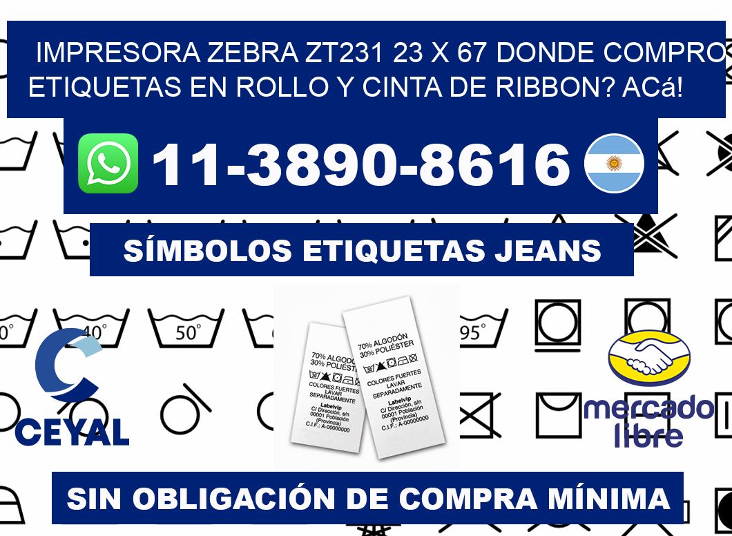 impresora zebra zt231 23 x 67 Donde compro etiquetas en rollo y cinta de ribbon? Acá!