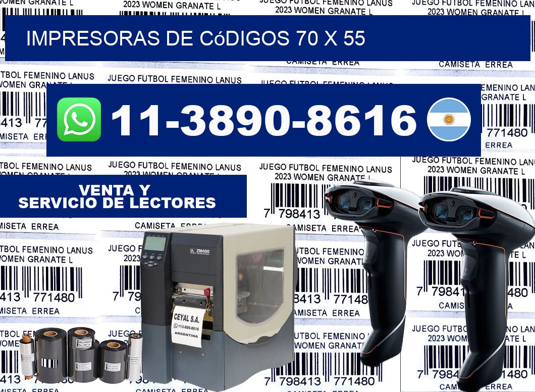 impresoras de códigos 70 x 55
