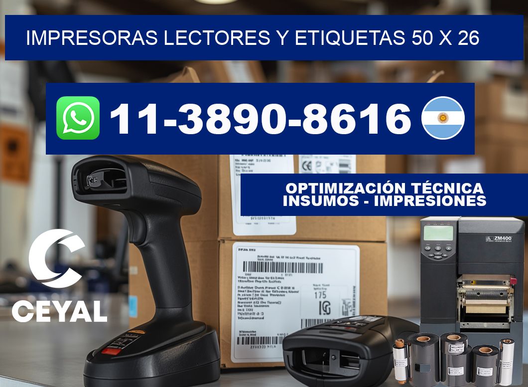 impresoras lectores y etiquetas 50 x 26