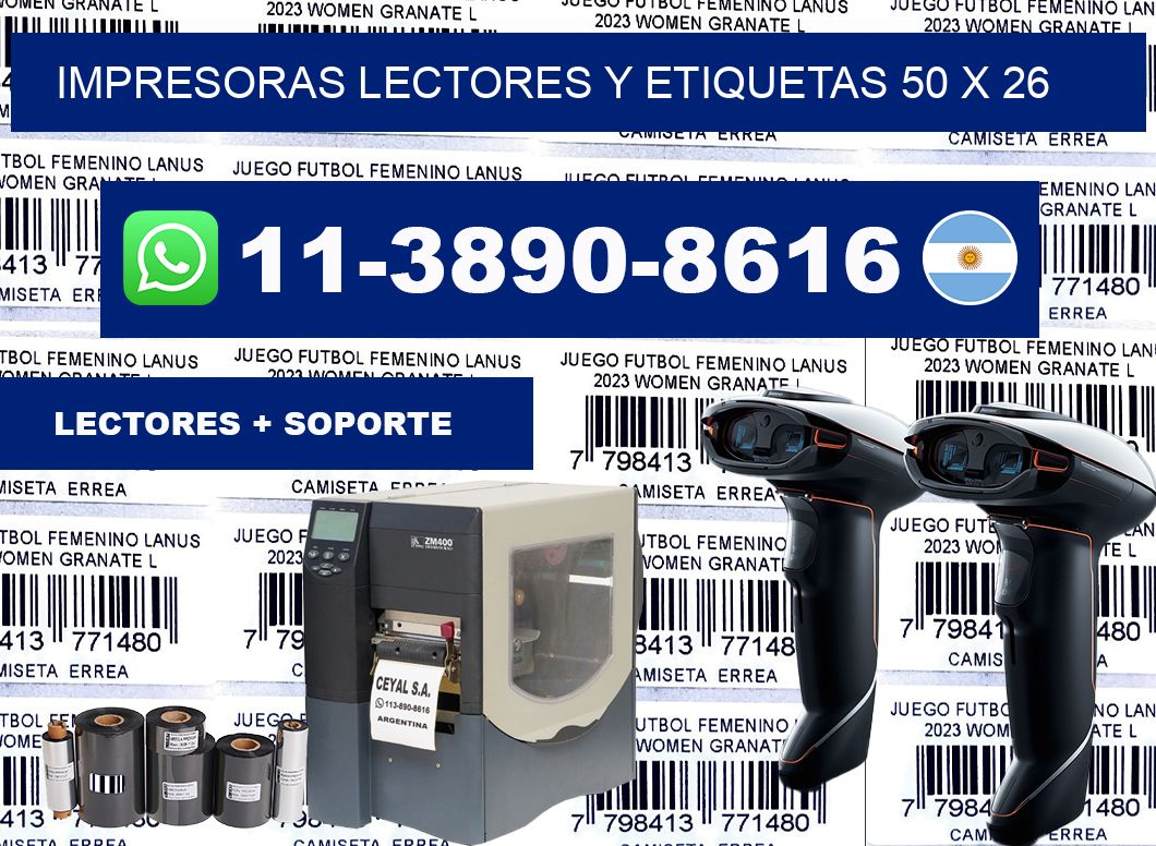 impresoras lectores y etiquetas 50 x 26