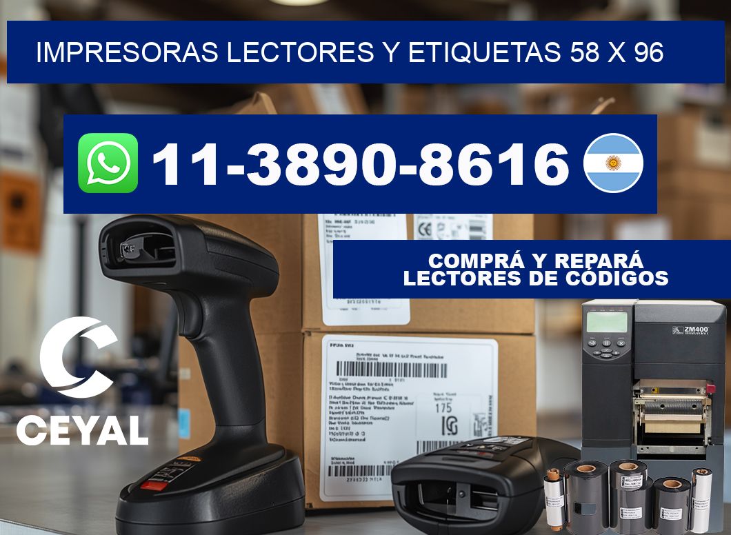 impresoras lectores y etiquetas 58 x 96