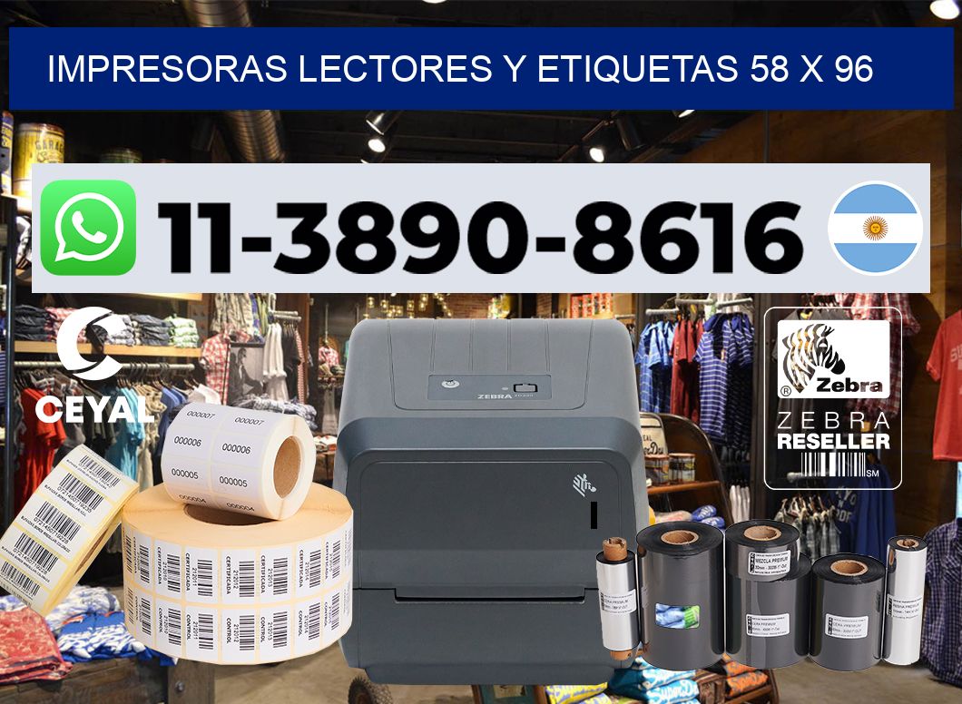 impresoras lectores y etiquetas 58 x 96