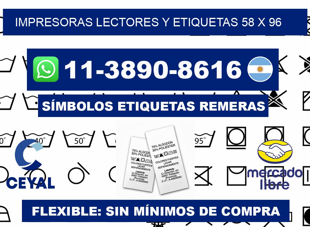 impresoras lectores y etiquetas 58 x 96
