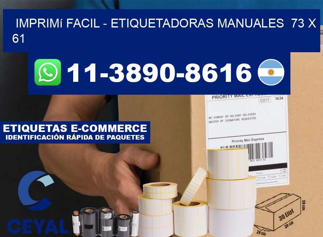 imprimí facil - Etiquetadoras Manuales  73 x 61