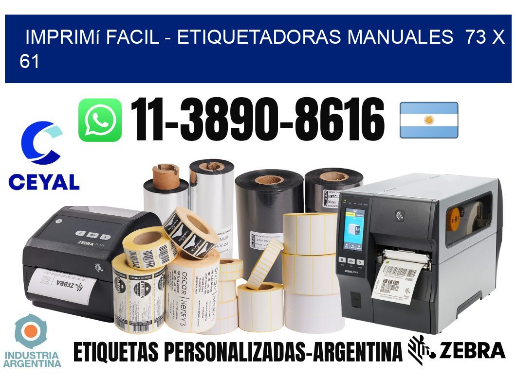 imprimí facil - Etiquetadoras Manuales  73 x 61