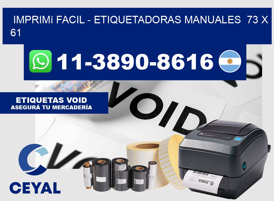 imprimí facil - Etiquetadoras Manuales  73 x 61