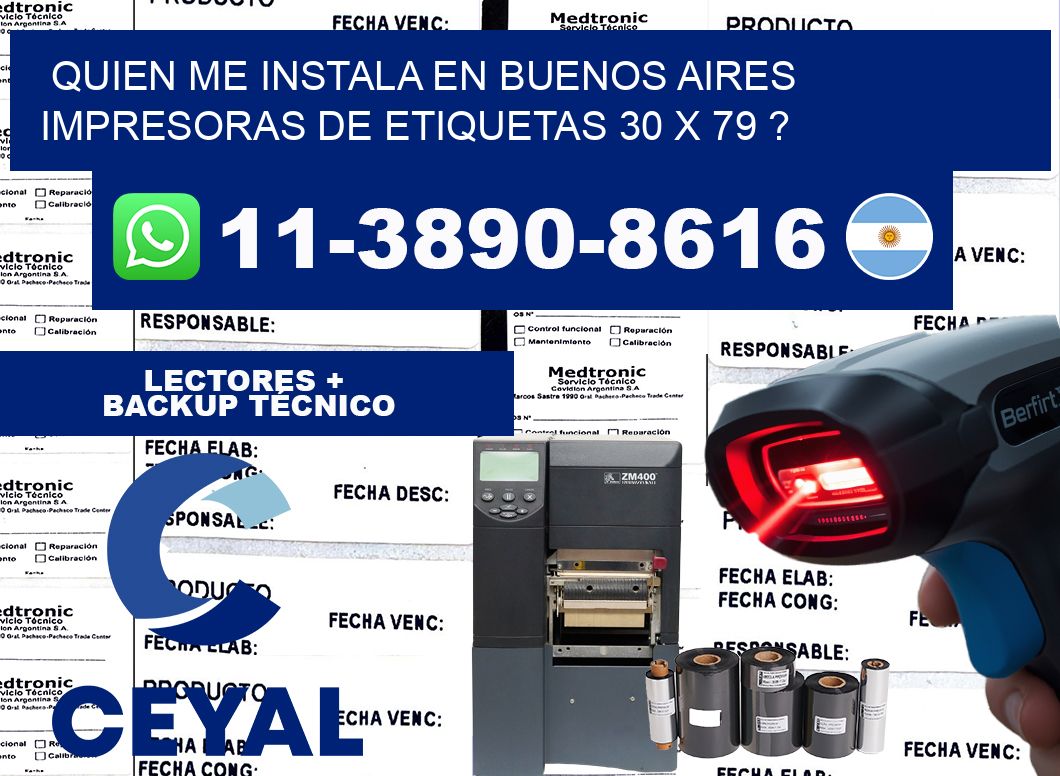 quien me instala en buenos aires impresoras de etiquetas 30 x 79 ?