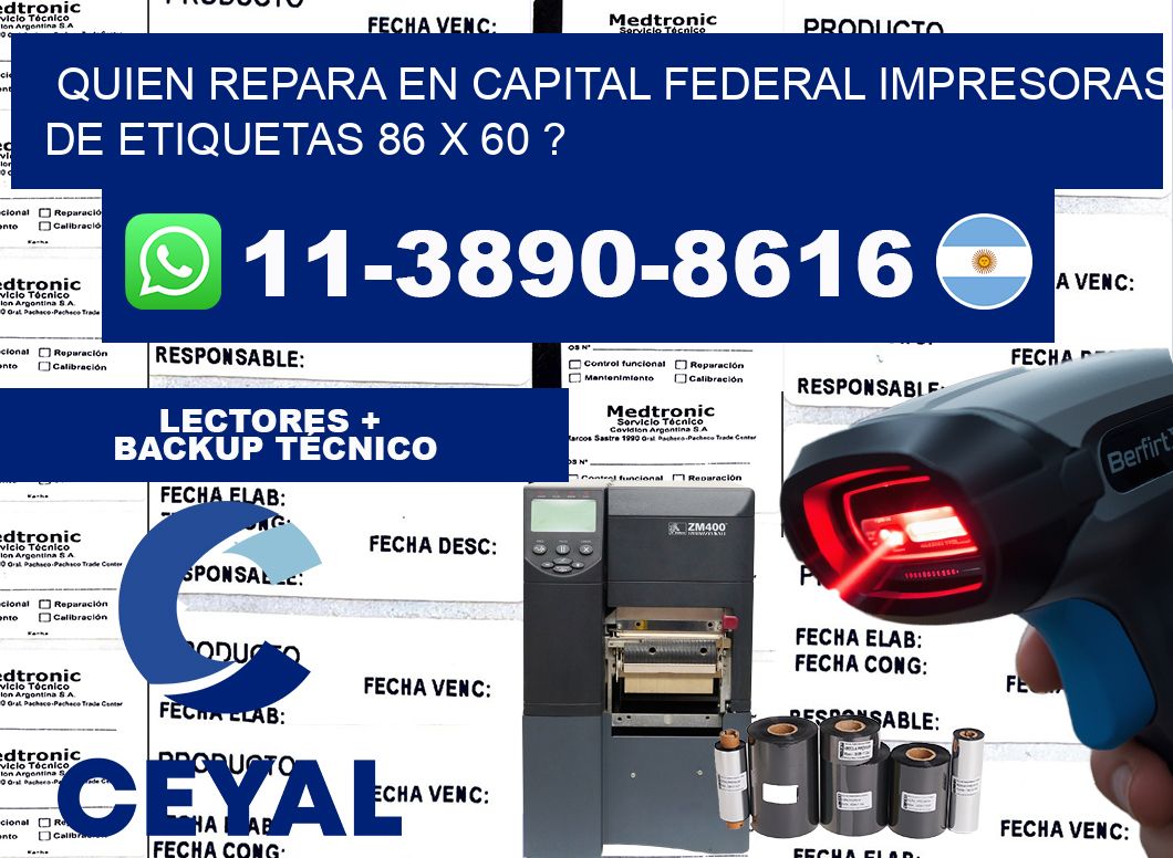 quien repara en capital federal impresoras de etiquetas 86 x 60 ?