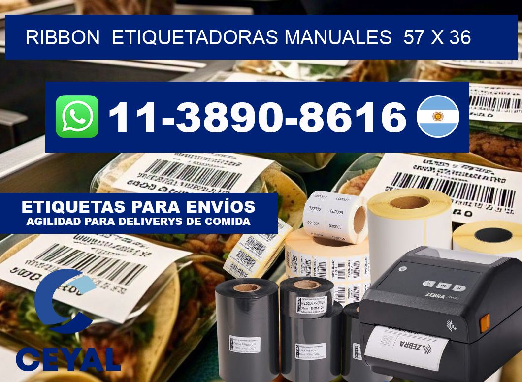 ribbon  Etiquetadoras Manuales  57 x 36