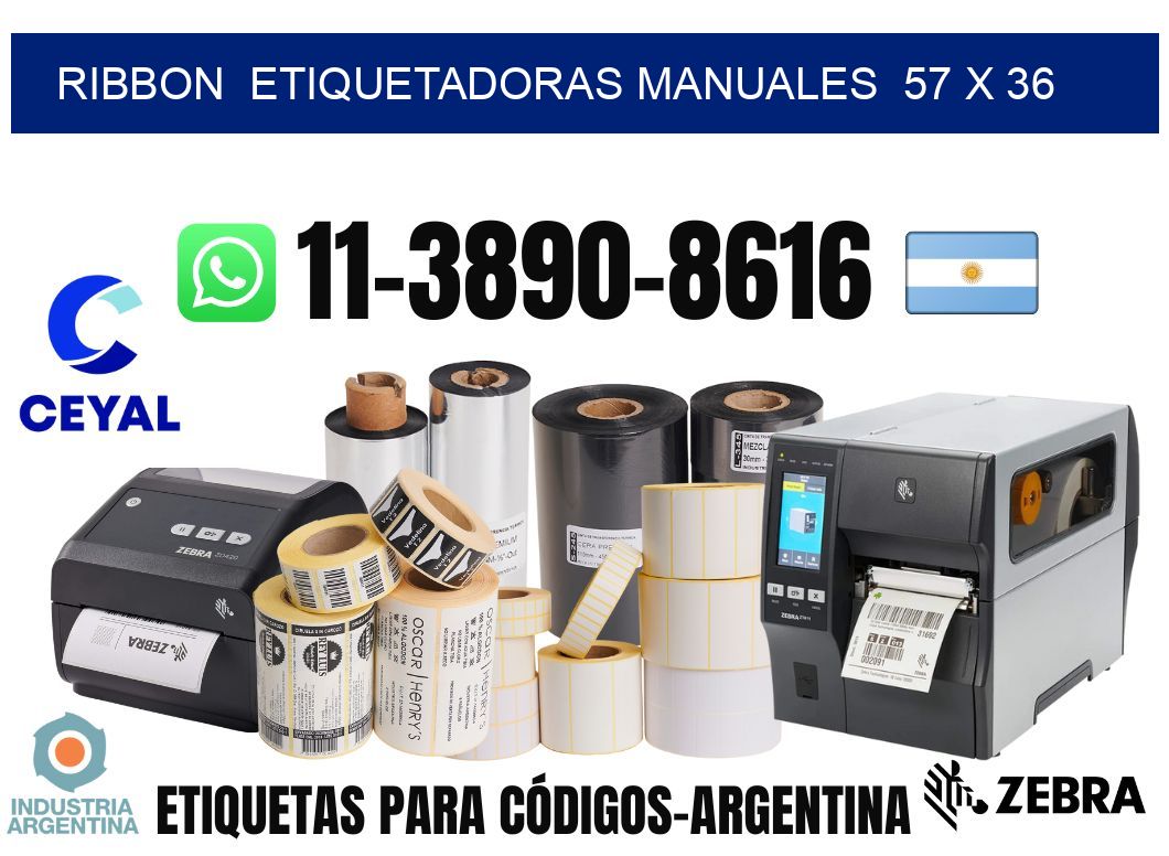 ribbon  Etiquetadoras Manuales  57 x 36
