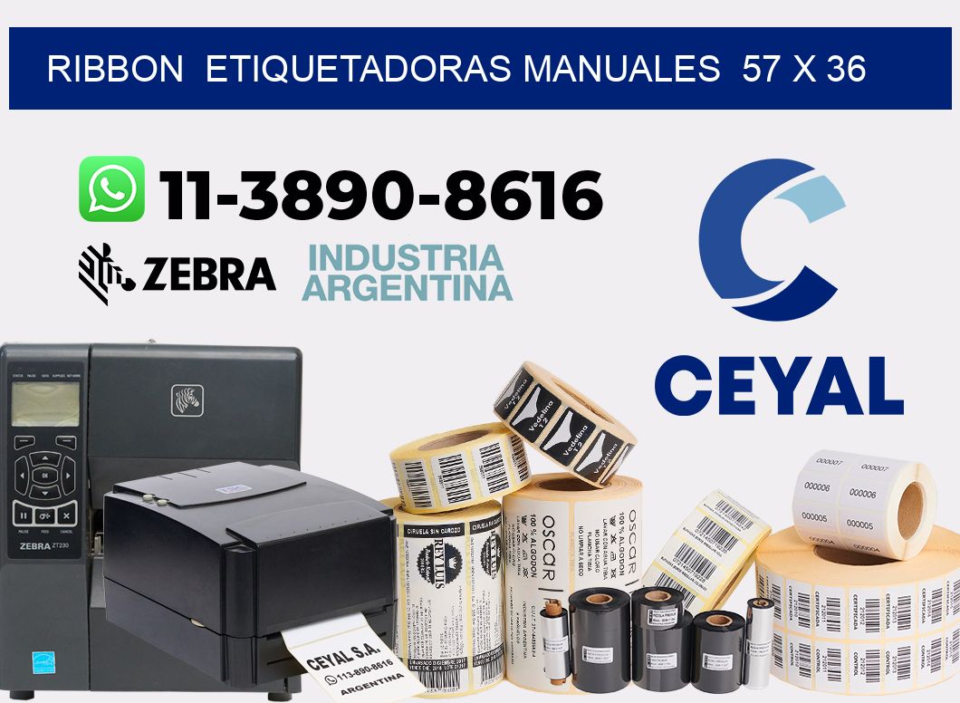 ribbon  Etiquetadoras Manuales  57 x 36