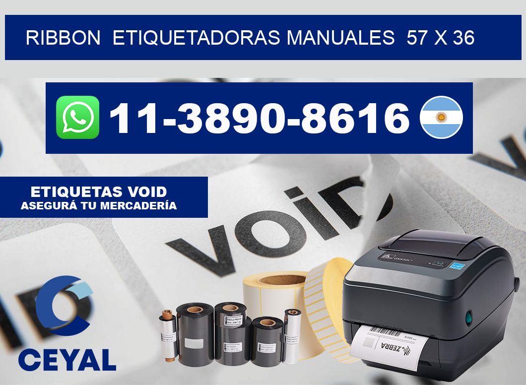 ribbon  Etiquetadoras Manuales  57 x 36