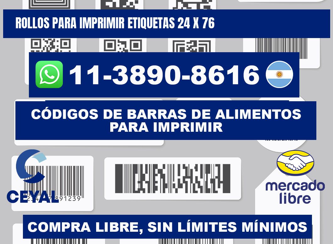rollos para imprimir etiquetas 24 x 76