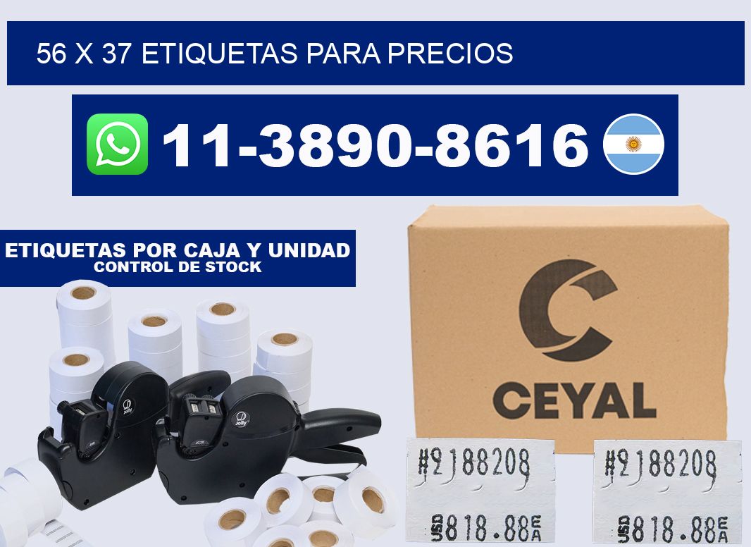 56 x 37 etiquetas para precios