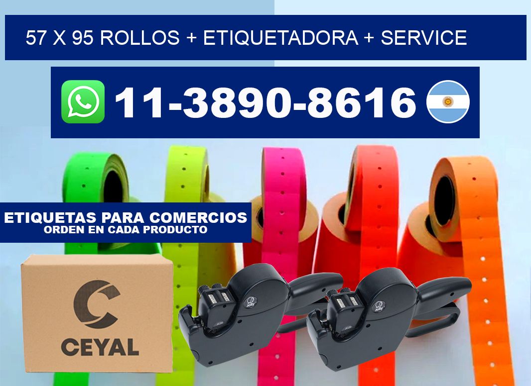 57 x 95 rollos + etiquetadora + service