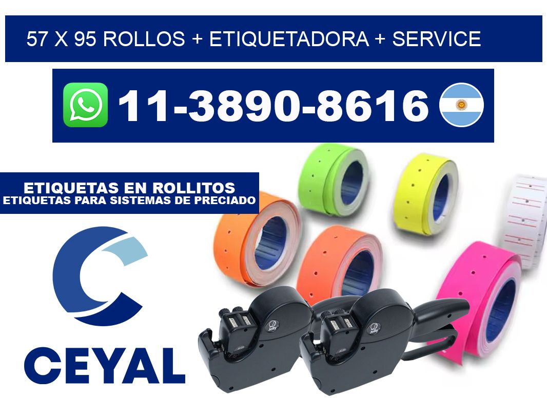57 x 95 rollos + etiquetadora + service