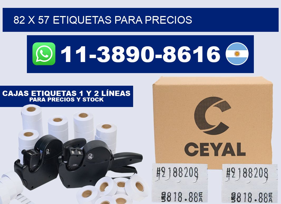 82 x 57 etiquetas para precios