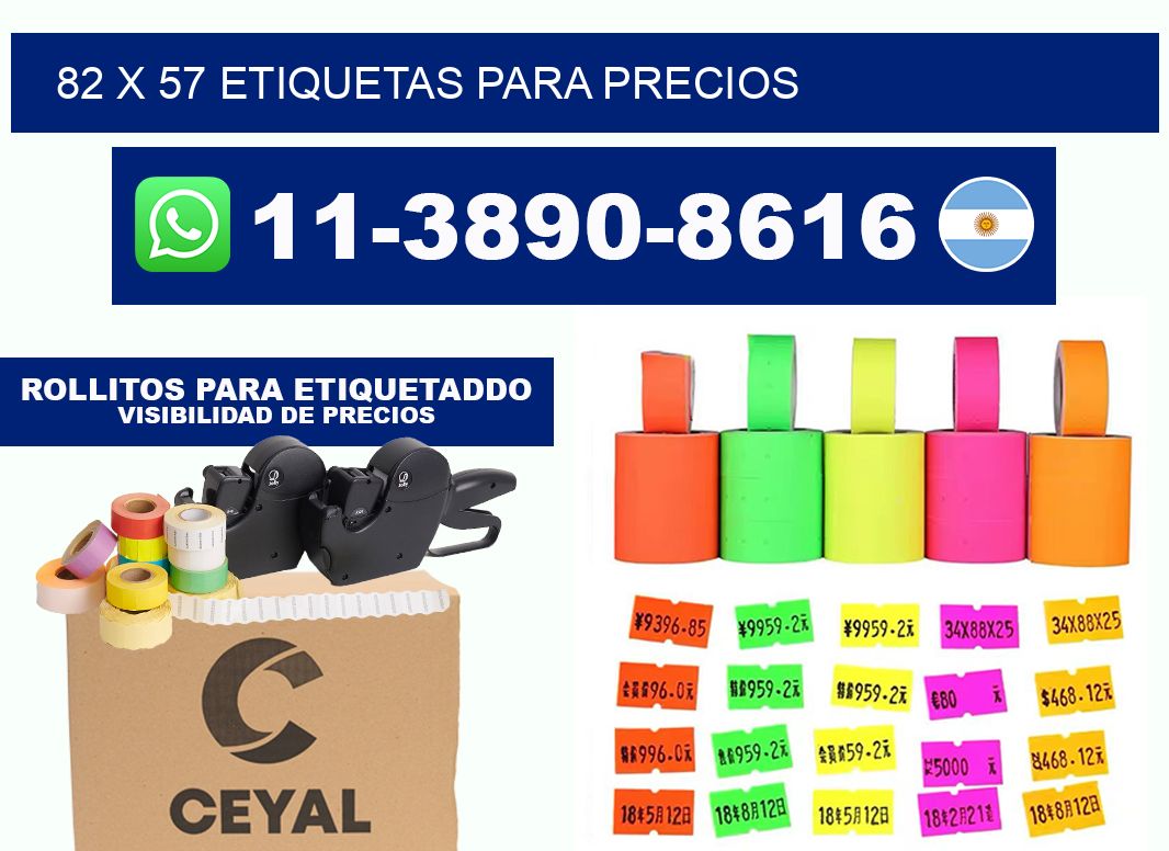 82 x 57 etiquetas para precios
