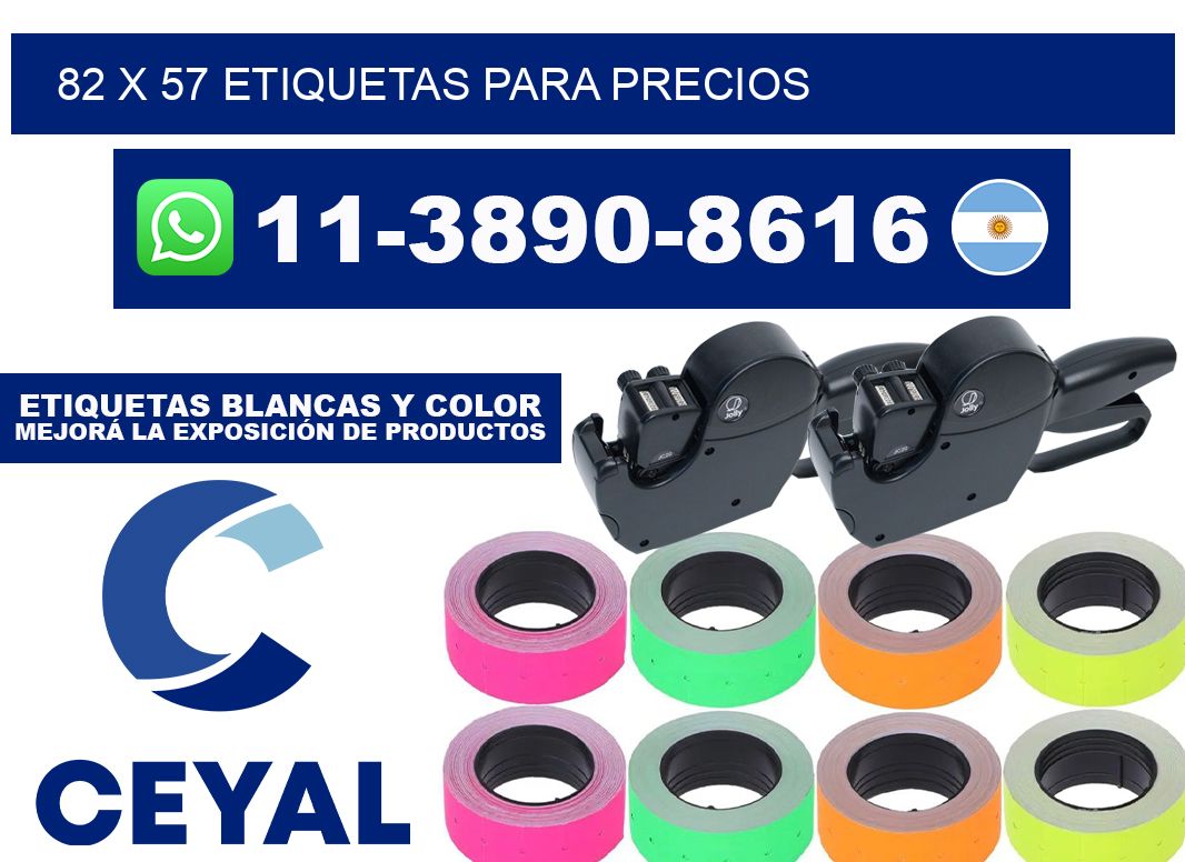 82 x 57 etiquetas para precios