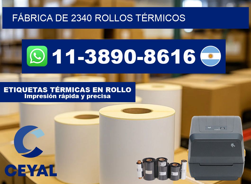 FÁBRICA DE 2340 ROLLOS TÉRMICOS