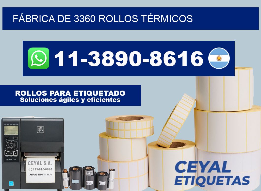 FÁBRICA DE 3360 ROLLOS TÉRMICOS