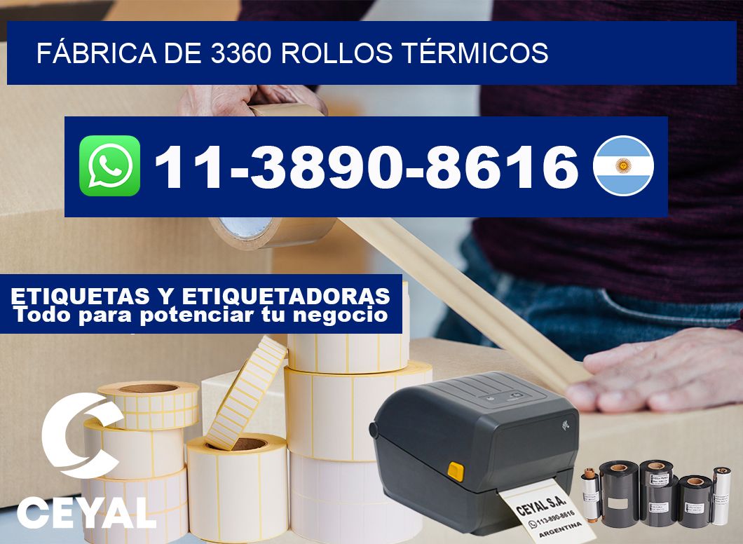 FÁBRICA DE 3360 ROLLOS TÉRMICOS