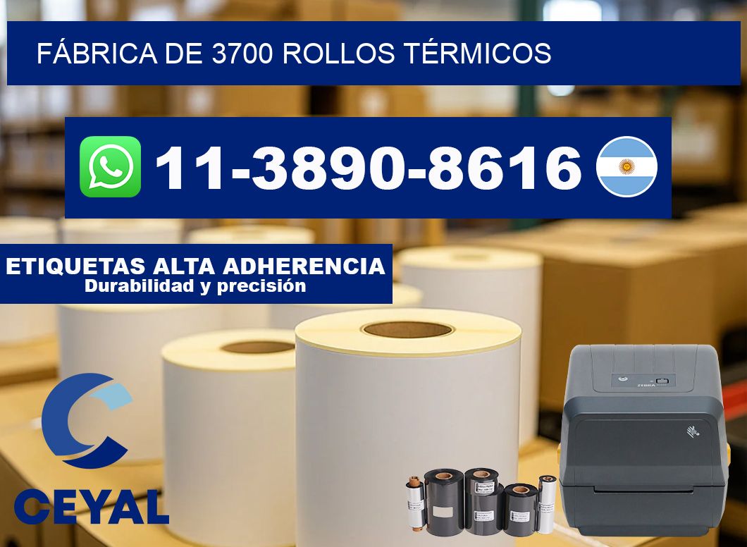 FÁBRICA DE 3700 ROLLOS TÉRMICOS
