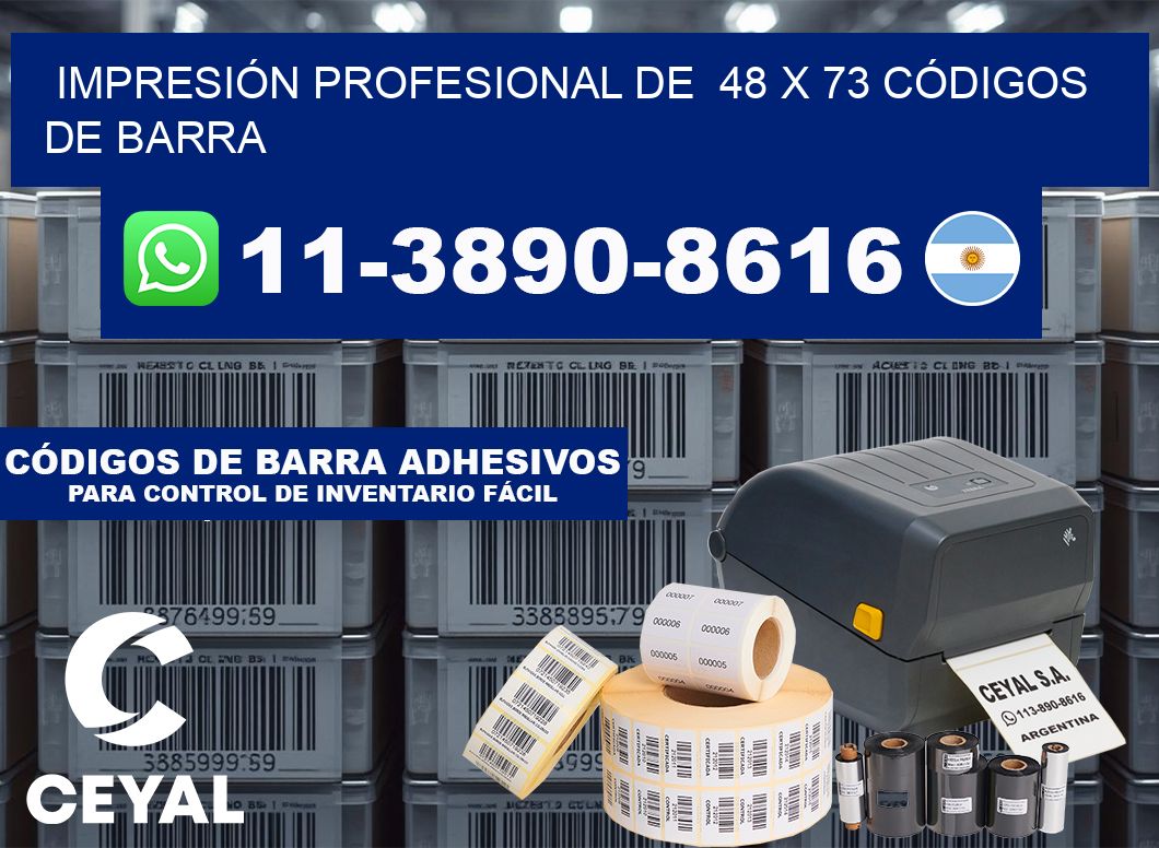 IMPRESIÓN PROFESIONAL DE  48 x 73 CÓDIGOS DE BARRA